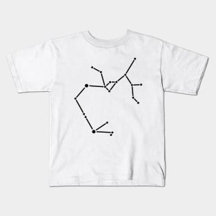 Star Pattern - Sagittarius (Black) _009 Kids T-Shirt